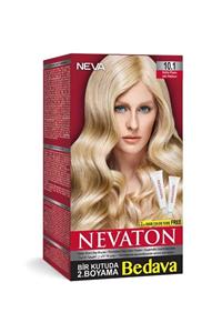 Nevaton Set Saç Boyası Bir Kutuda 2 Boyama 10.1 Küllü Platin 8698636614788