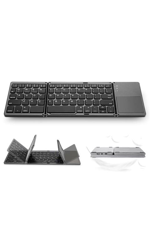 Streak Bluetooth Katlanabilir Mini Klavye Kablosuz Tablet Tel Pc Uyumlu - Siyah