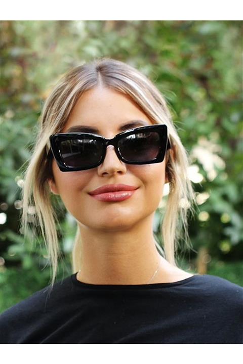 CLAES Cristina Black Vintage Fashion Hafif Kadın Güneş Gözlüğü