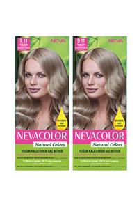 NEVA KOZMETİK Natural Color Saç Boyası 9.11 Çok Açık Kumral Yoğun Küllü 2'li Set