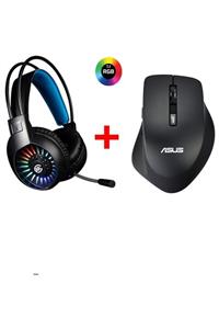 ASUS Wt425 Kablosuz Optik Sessiz Mouse + Performax Gamıng 7.1 Kulaklık