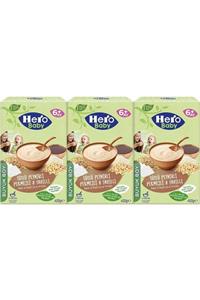 Hero Baby 400 Gr Sütlü Peynirli Pekmezli 8 Tahıllı 3'lü Set Kaşık Maması