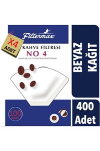 Filtermax Filter Max Kahve Filtresi Büyük Boy Beyaz (4 No) 400 Adet