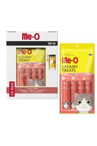 MeO POUCH Me-o Creamy Somonlu Krema Kedi Ödülü 24x60 gr