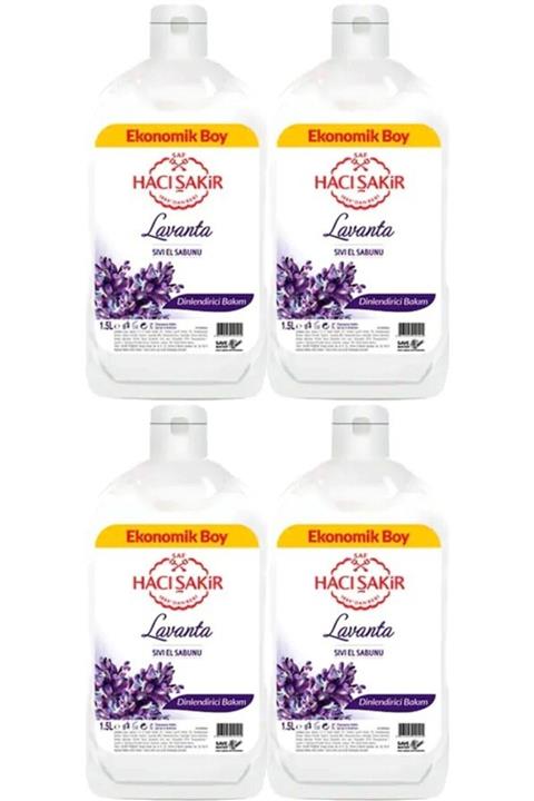 Hacı Şakir Sıvı Sabun Lavanta 1500 Ml 4 Adet