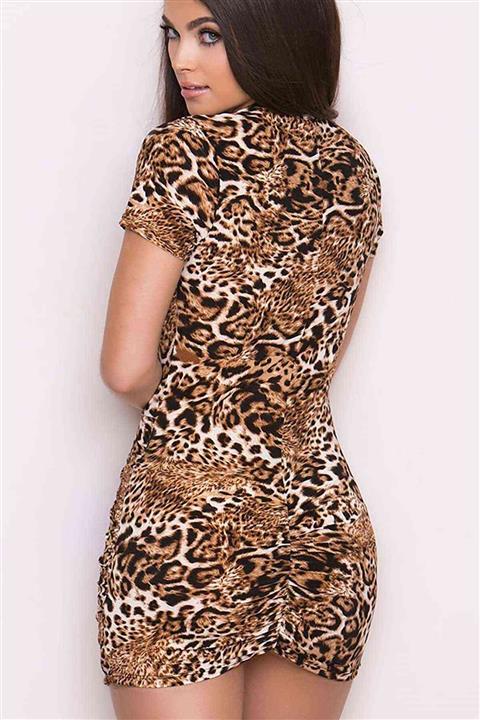 Merry See Leopar Desenli Şık Gecelik