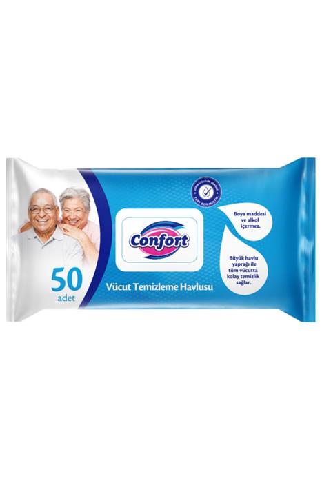 confort Vücut Temizleme Havlusu 50 Adet