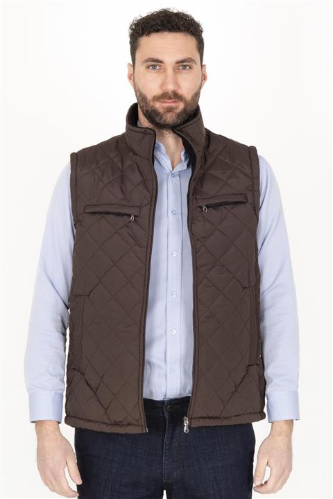 KÖKBULUT Erkek Kahverengi Battal Klasik Kesim Kapitone Şişme Yelek