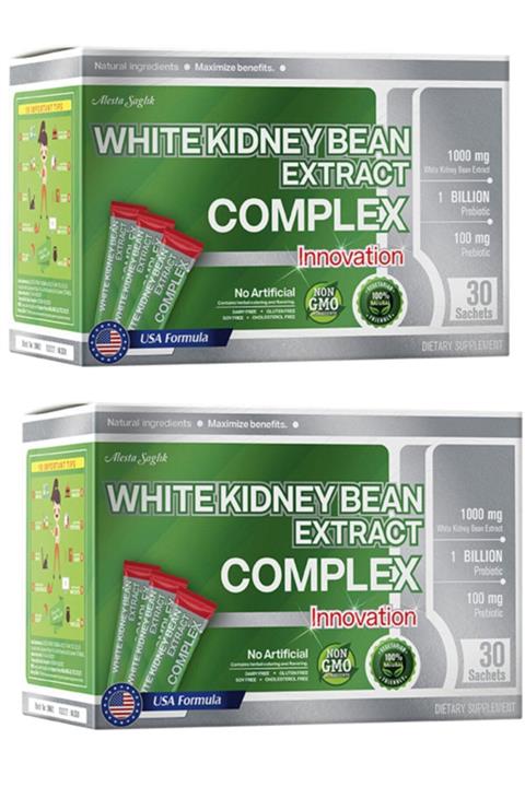 White Kidney Bean Extact Complex White Kidney Bean Beyaz Fasülye Ekstratı 30 Şase X 2 Kutu
