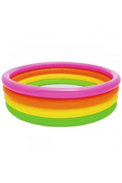 Intex 4 Boğumlu Şişme Çocuk Havuzu 168x46 Cm 4 Halkalı Büyük Boy Çocuk Oyun Havuzu