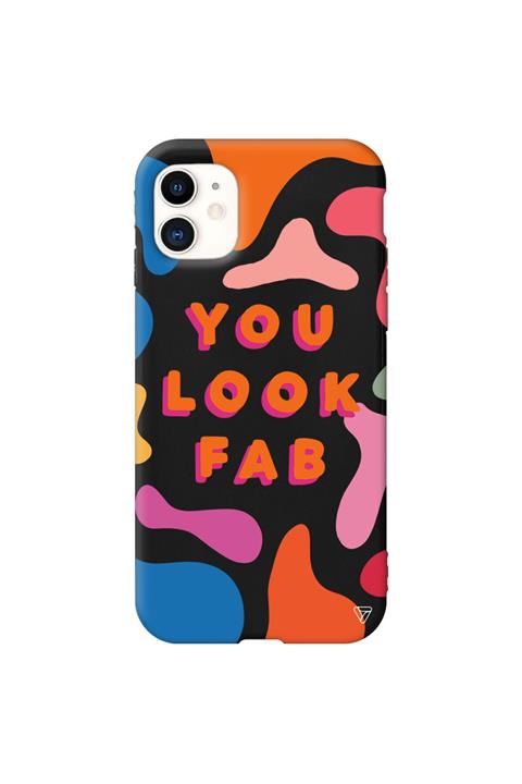 Trihed Iphone 11 Siyah Renkli Silikon You Look Fab Telefon Kılıfı