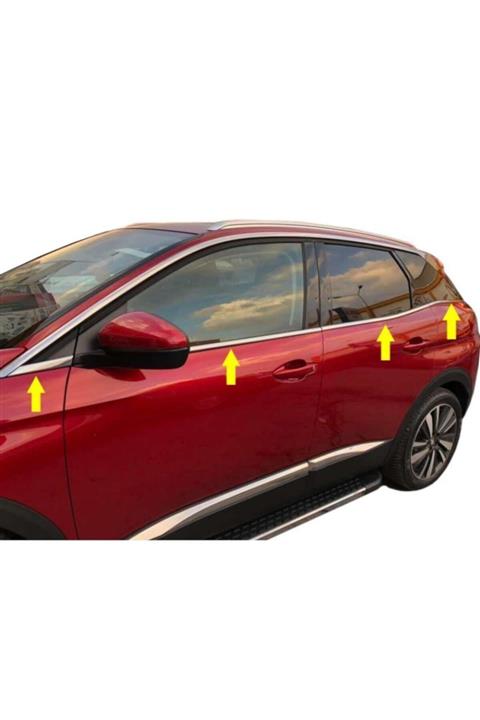 Niken Peugeot 3008 Cam Alt Çıtası Kromu Nikelajı 8 Parça 2016+