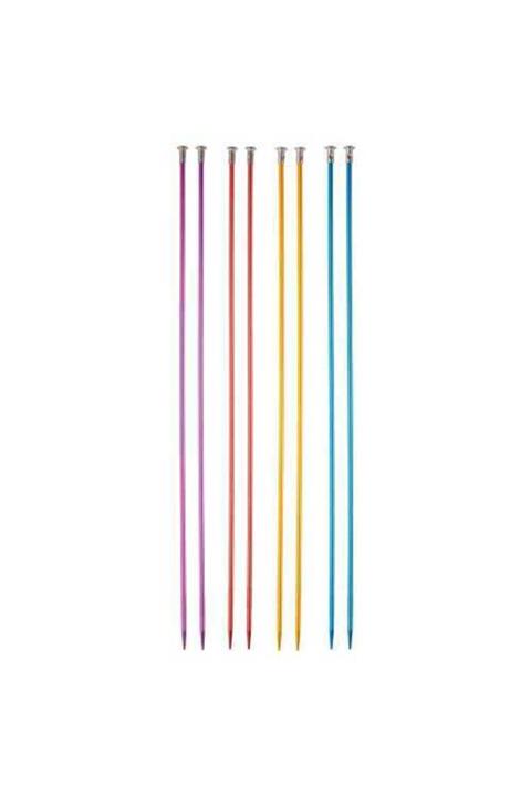 knitme Knit Me Renkli Metal Örgü Şişi 35 cm Standart 3.50 mm