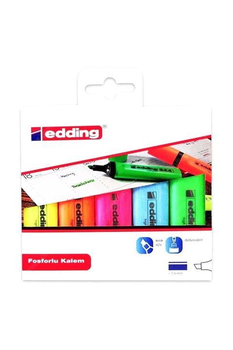 Edding Fosforlu Kalem 5 Li Karışık Ed344p599