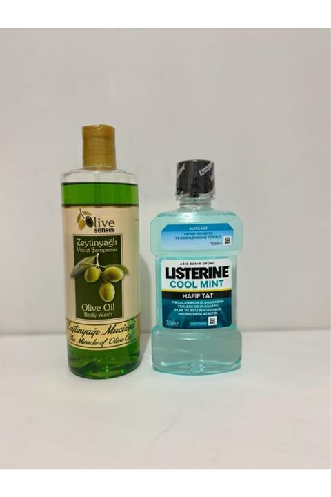 Listerine Cool Mint Hafif Tat Ağız Bakım Suyu Alana Olive Senses Zeytinyağlı Duş Jeli Hediye