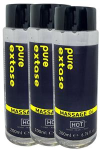 Hot Pure Extase Massage Oil 200ml Aromalı Masaj Yağı (3 Adet)