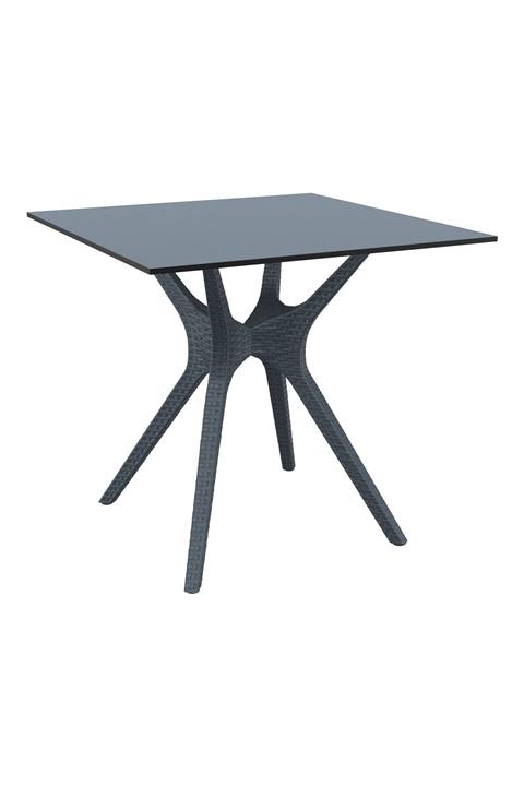 Siesta 863 Ibiza Rattan Kare Masa 80x80 Cm Gri