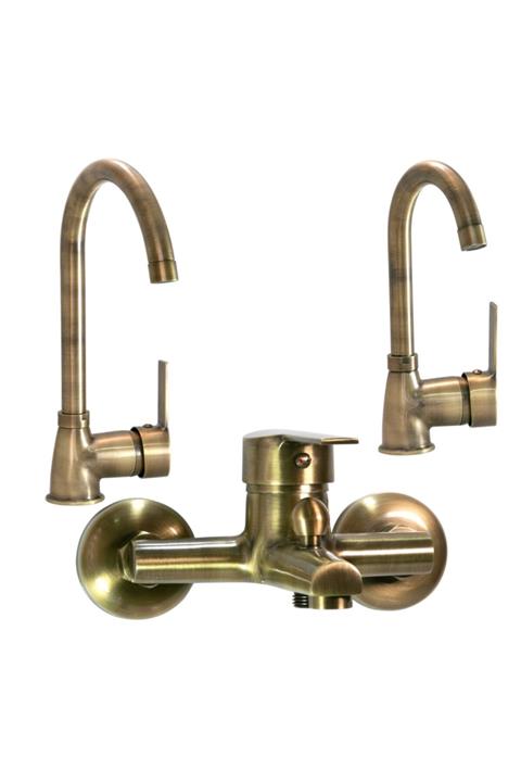 Cekinox Home Antik Eskitme Batarya Seti (banyo-eviye-lavabo)