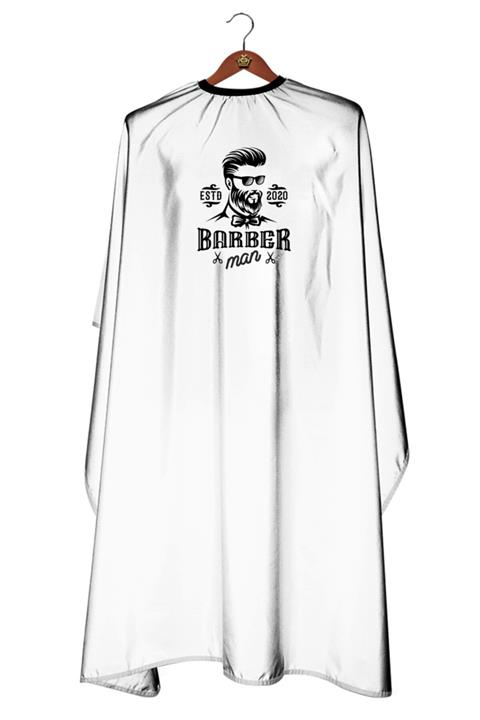 Barberman Penuar Kuaför Berber Traş Saç Kesim Önlüğü Örtüsü No1