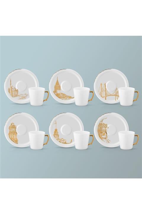 Koleksiyon Eser-i Istanbul Çay Fincanı Seti 6'lı