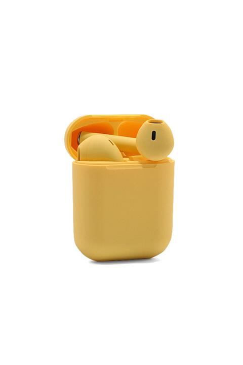 TrkTech Airpods 2. Nesil i12 Sarı Bluetooth Kulaklık Muhteşem Ses Performansı