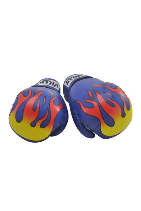 VILLY Mavi Sarı Alevli Boks Eldiveni 10-oz
