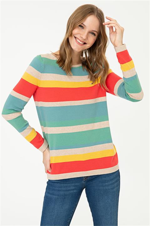 U.S. Polo Assn. Bej Kadın Kazak