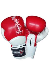 Dragon Carbon 5 Boks Ve Kick Boks Eldiveni Kırmızı Beyaz