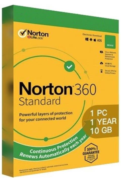 Norton 360 Standart 2021 1 Kullanıcı 1 Yıl