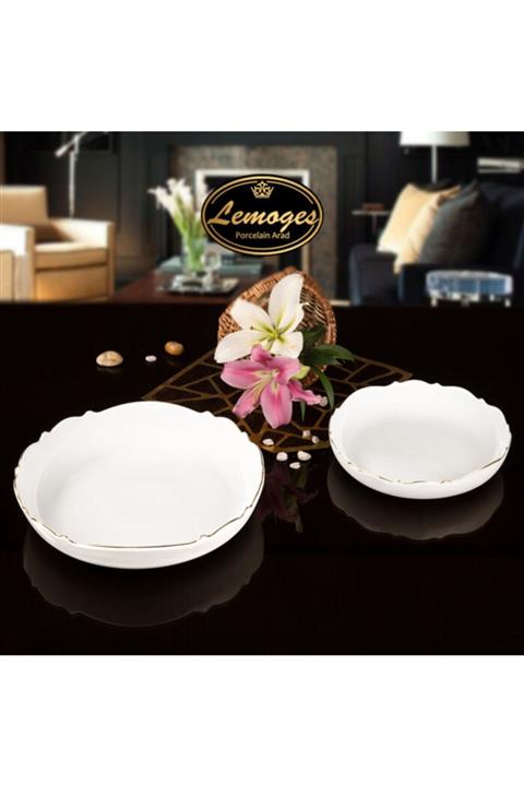 çerçi Lemoges Porselen Yuvarlak Servis Tabağı