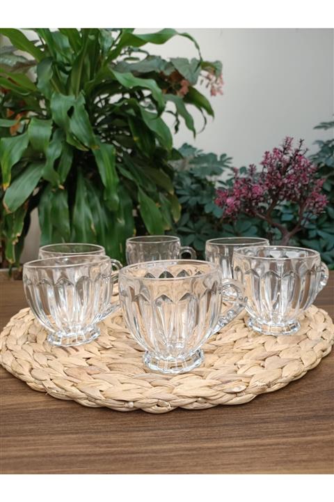 TrendBibu 6'lı Kristal Çay Bardağı Seti