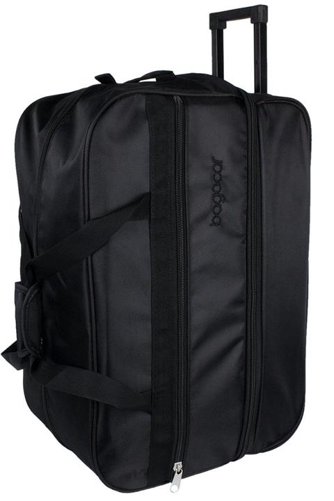 Bagacar Tekerlekli Körüklü Orta Boy Seyahat Valizi Siyah