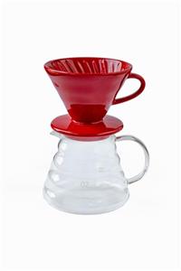 Specific Coffee V60 Dripper Kahve Demleme Seti Kırmızı