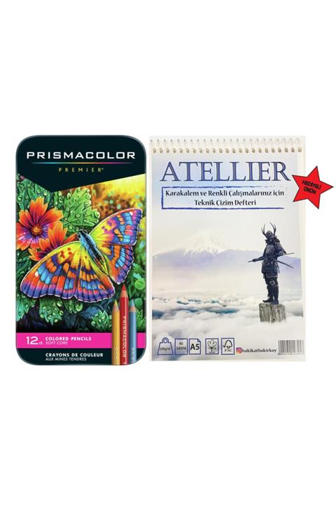 Prismacolor Premier 12'li Kuru Boya - Çizim Defteri Seti