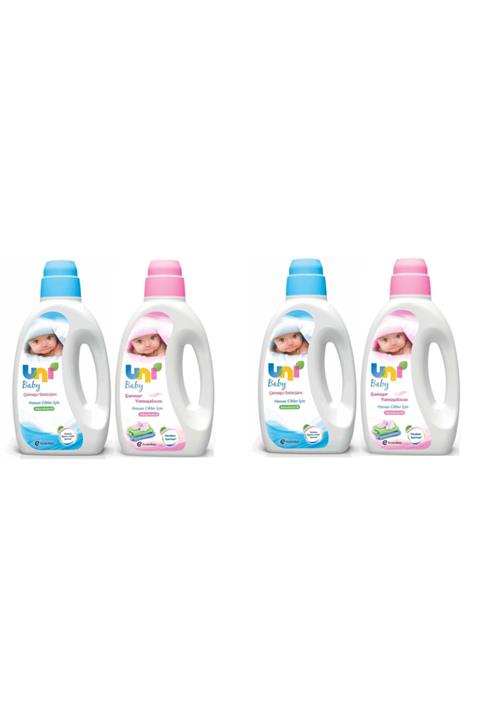 Uni Baby Çamaşır Deterjanı 1500 ml + Çamaşır Yumuşatıcısı 1500 ml (2'li Set)