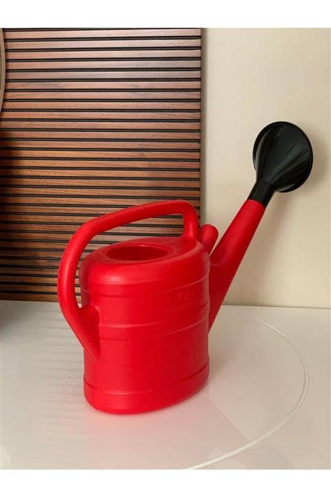 MAF GRUP Çiçek Bahçe Sulama Bidonu Sulama Kabı Süzgeçi 3 Litre Kırmızı Renk