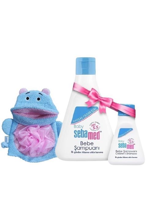Sebamed Baby Yenidoğan Şampuanı 250 ml + 20 ml ( Seyahat Boy ) + Banyo Lifi Hipopotam