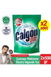 Calgon Ekstra Hijyen Çamaşır Makinesi Kireç Önleyici ve Temizleyici Antibakteriyel Toz 2x500 gr