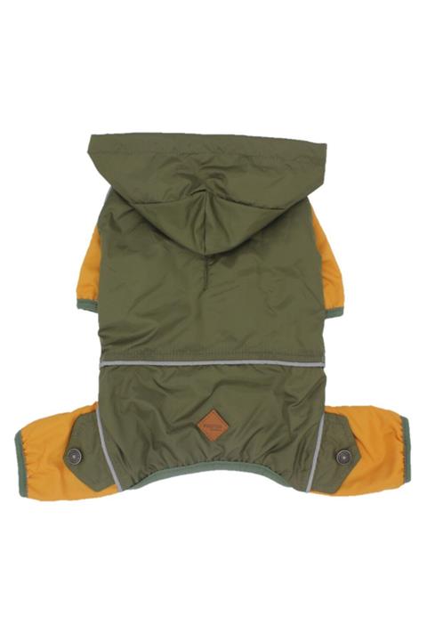 Pawstar Haki- Sarı Kargo Kapaklı Tulum Yağmurluk Küçük Irk Köpek Kıyafeti