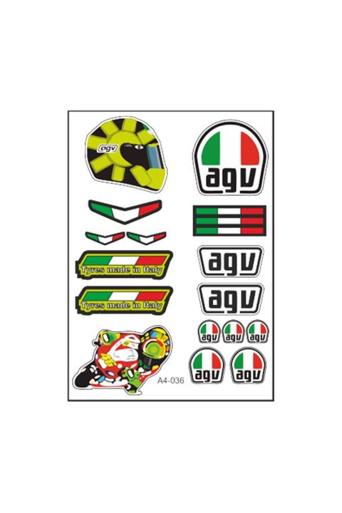Gogo Premıum Agv Kask Parçalı A5 Sticker Modifiye