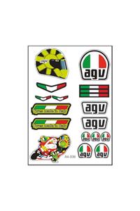 Gogo Premıum Agv Kask Parçalı A5 Sticker Modifiye