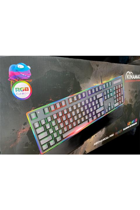 ATAELEKTRONİK Kaliteli Pro Rgb Mekanik Kablolu Gaming Gamer Oyuncu Kılavye Klavyesi