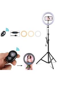 Microcase 26 Cm Youtube Instagram Tiktok Selfie Led Halka Işık + 2.1 Mt Tripod + Bluetooth Kumanda - Al2642