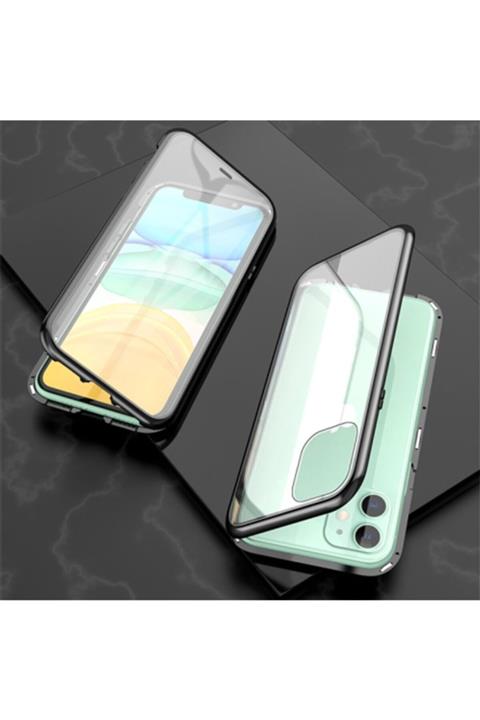 Ally Mobile Iphone 11 Mıknatıslı 360 Derece Ön Ve Arka Cam Full Korumalı Manyetik Kılıf