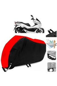 CoverPlus Honda Pcx 150 Motosiklet Brandası Kırmızı-siyah (bağlantı, Kilit Uyumlu)