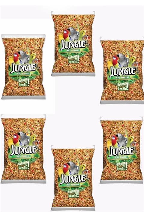 Jungle Muhabbet Kuşu Yemi 1 kg X 6 Adet