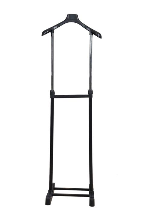 NSD Siyah Tek Tepeli Dilsiz Uşak Elbise Askısı