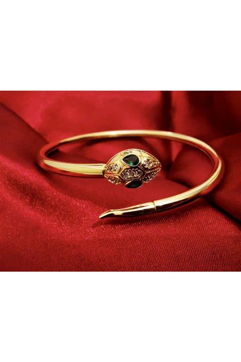 Hypnos Accessories Yılan Motifli Zirkon Taş Kelepçe Bilezik