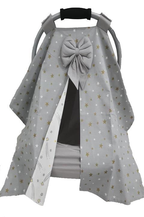 modastra Unisex Çocuk Gri Glitter Halley Desen Puset Örtüsü