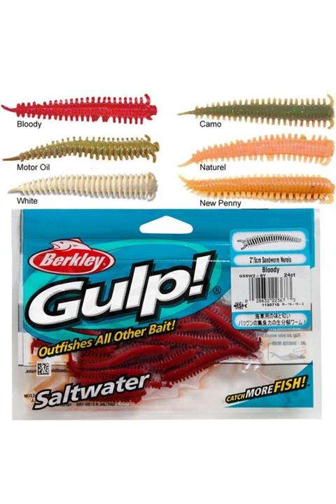 BERKLEY Gulp Alive Sandworm 5cm Silikon Kurt